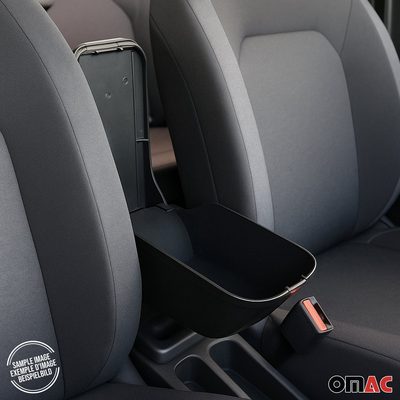 2010-2013 Ford Transit Connect Black Center Console Armrest Plastic Leather