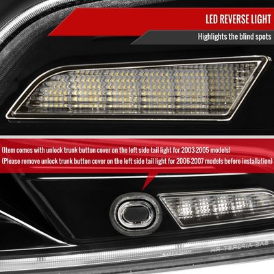2003-2007 Infiniti G35 Coupe White LED Halo Signal Tail Lights Glossy Black