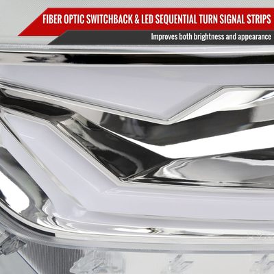 2015-2017 Ford Mustang/2018-2020 Shelby HID/Xenon LED Signal Headlights Chrome
