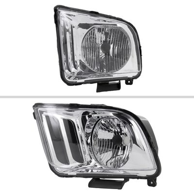 2005-2009 Ford Mustang Factory Style Headlights Chrome Housing/Clear Lens