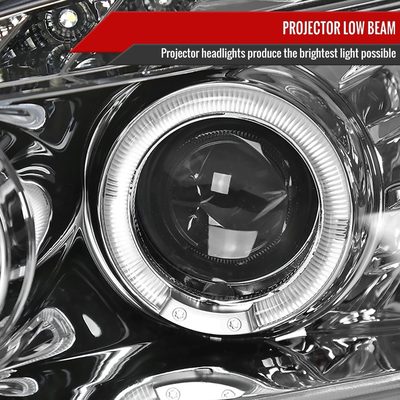 2004-2009 Honda S2000 AP2 Dual Halo Projector Headlights Chrome/Clear Lens