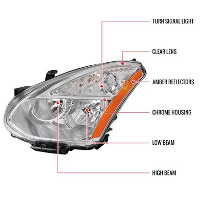 2008-2013 Nissan Rogue/ Rogue Select Headlight Amber Reflector - Driver Side