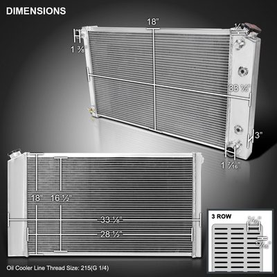 1968-1977 Chevy Malibu/Monte Carlo/Impala/Capric 3Row Performance Radiator