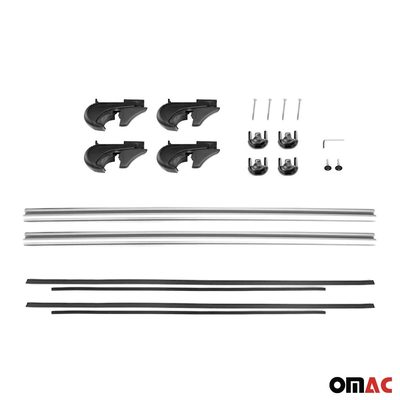 2027 Volkswagen Atlas Roof Rack Cross Bars Luggage Carrier Alu Silver 2Pcs