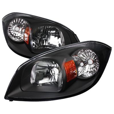 2005-2010 Chevy Cobalt Pontiac Pursuit Factory Crystal Headlights Matt Black