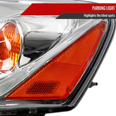 2005-2010 Pontiac G6 Factory Style Headlights w/ Amber Reflectors Chrome/Clear