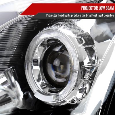2003-2007 Cadillac CTS Halo LED Turn Signal Projector Headlights Chrome