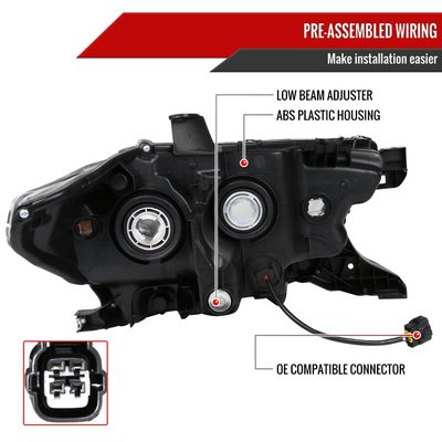 2016-2023 Toyota Tacoma LED Bar Projector Headlight Chrome/Clear Lens