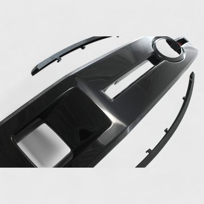 2018-2020 Ford F-150 Grille Overlay Gloss Black 3Pcs ABS Plastic