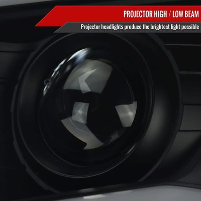 2012-2015 Toyota Tacoma Sequential LED Bar Projector Headlights Matt Smoke