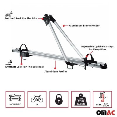 2014-2026 RAM ProMaster Bike Rack Carrier Roof Racks Set Silver 3Pcs