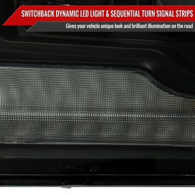 2009-2018 Dodge RAM 1500 / Classic /2500 3500 Full LED Headlights Smoked Black