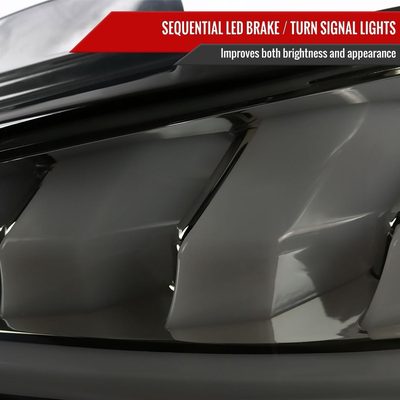 2010-2016 Hyundai Genesis Coupe White Bar LED Tail Lights Chrome/Smoke