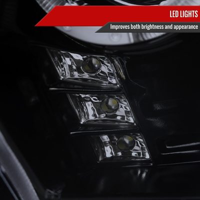 2010-2014 Ford Mustang Dual Halo Projector Headlights Glossy Black/Smoke Lens
