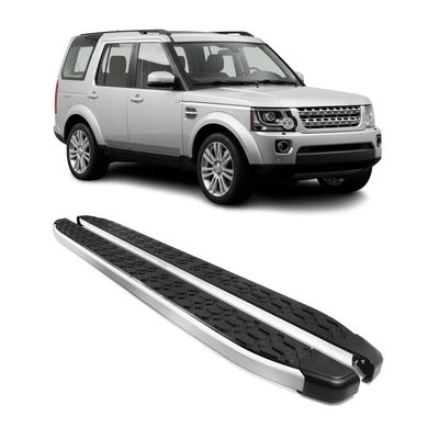 2005-2016 Land Rover LR3 LR4 Running Boards Side Steps Silver & Black