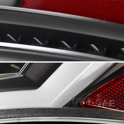 2010-2012 Ford Fusion LED Tail Lights Matte Black Housing/Clear Lens