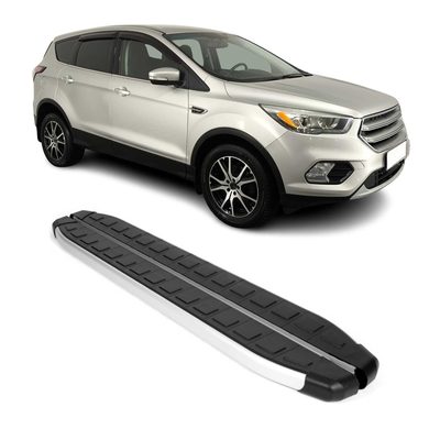 2013-2019 Ford Escape Running Boards Side Steps Silver & Black