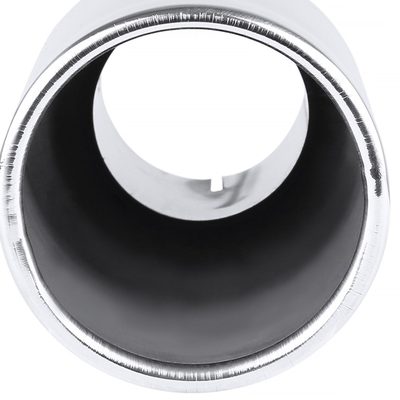 Universal 2.5" Inlet/3.875" Outlet Chrome S.Steel Angled Exhaust Tips - 2PC