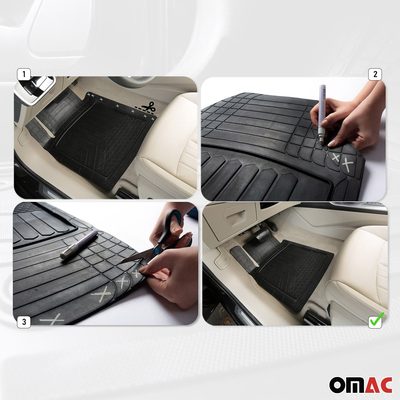 2012-2026 Land Rover Range Rover Evoque Universal Floor Mats Liner All Weather 3D Black Waterproof 5 Pcs
