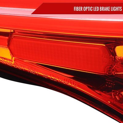 2016-2018 Hyundai Tucson LED Bar Tail LightsChrome Housing/Red Lens