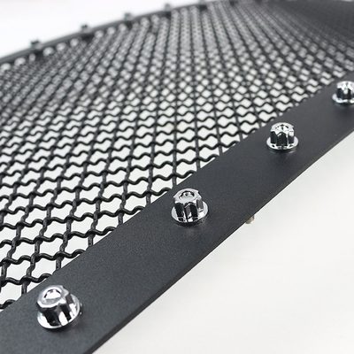 1999-2004 F-250/350/450/550/Excursion Rivet Black Steel 3PC Mesh Grille Insert