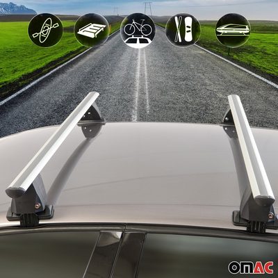 2019-2026 Genesis G70 Roof Rack Cross Bars Silver