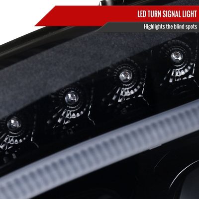 2008-2011 Mercedes W204 C Class Headlights LED Light Bar&LED Signal Smoked