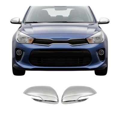 2018-2023 Kia Rio Side Mirror Cover Caps Stainless Steel Silver 2 Pcs