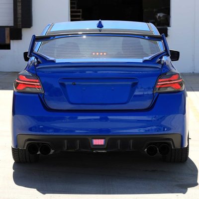 For Subaru WRX STi 015-2021 LED Tail Light Sequential Red Signal Matte Black Clear Brake Reverse Strip