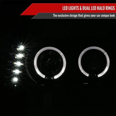 2004-2012 Chevy Colorado GMC Canyon Dual Halo Headlights&Corner Lights Pair