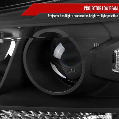 2013-2016 Chevy Malibu Projector Headlights Matte Black Housing/Clear Lens