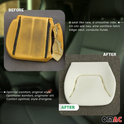 Backrest Seat Cushion Foam Pad for RAM ProMaster City 2015-2022 1Pc