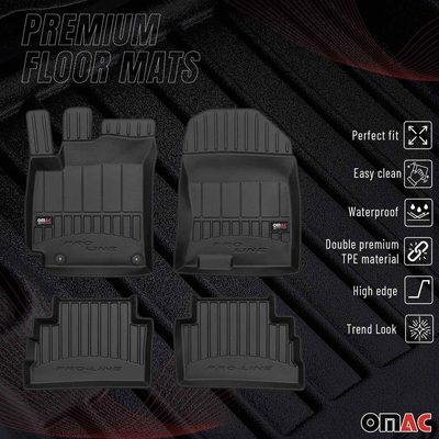 2018-2023 Hyundai Kona Premium Floor Mats Liners Full Set All Weather Heavy Duty