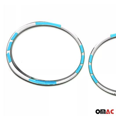 2011-2014 Nissan Juke Fog Light Headlight Lamp Surround Cover Silver 2 Pcs