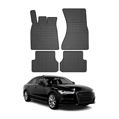 2012-2018 Audi A6 S6 C7 Floor Mats Liners Full Set All Weather Rubber Black
