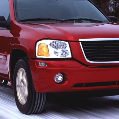 2002-2009 GMC Envoy 12V/27W Fog Lights Chrome Housing/Clear Lens
