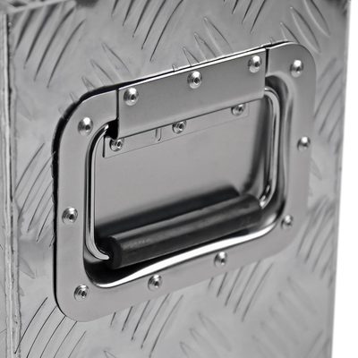 Universal 24" Heavy Duty Silver Alu Truck Tool Box w/ Side Handles Lock & Keys