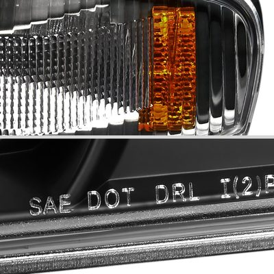 2004-2012 Chevy Colorado GMC Canyon Corner Lights Matte Black/Clear Lens