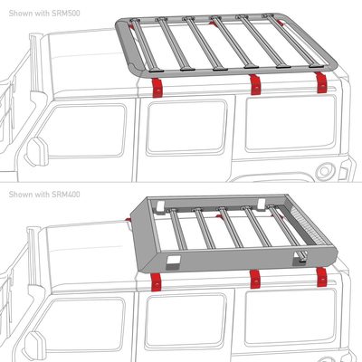 Kit de Montaje para Canastilla SRM al Vierteaguas - 6 Brackets (Sin Perforar)