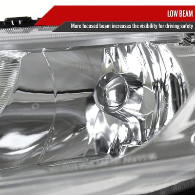 2006-2011 Honda Civic Sedan Crystal Headlights Chrome Housing/Clear Lens