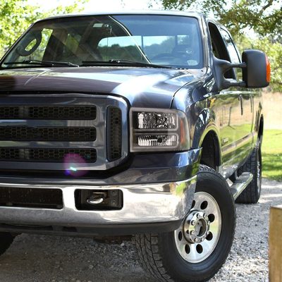 2005-2007 Ford F-250/350/450/550 Super Duty Dual LED Factory Headlights Black