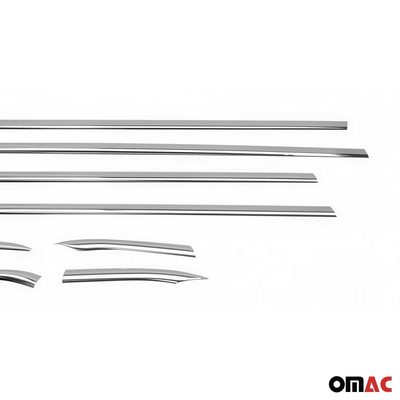 2011-2019 Ford Fiesta Window Molding Trim Streamer Stainless Steel Silver 8 Pcs