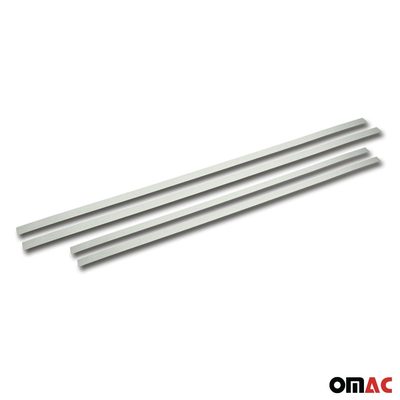 2014-2019 GMC Sierra Crew Cab 1500/2500/3500 Side Door Molding Trim Stainless Steel Silver 4x