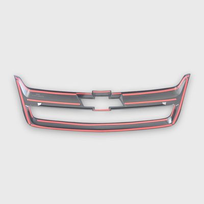 2015-2020 Chevrolet Colorado Grille Overlay Gloss Black 1Pcs ABS Plastic
