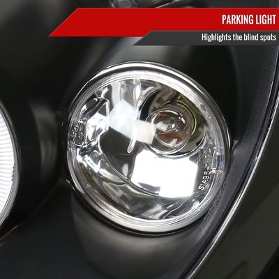 2002-2008 Mini Cooper R50 R53 R52 Single Halo Projector Headlights Matt Black
