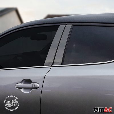 2018-2022 Toyota C-HR Window B Pillar Posts Door Trim Cover Stainless Steel Dark 4x
