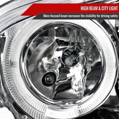 1999-2006 VW Golf Mk4 GTI/R32 Cabrio Dual Halo Projector Headlights Chrome