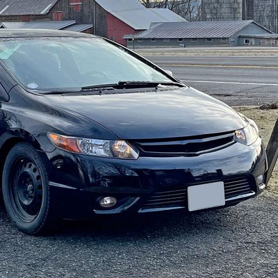 2006-2008 Honda Civic Coupe H11 Fog Lights Kit Chrome Housing/Clear Lens