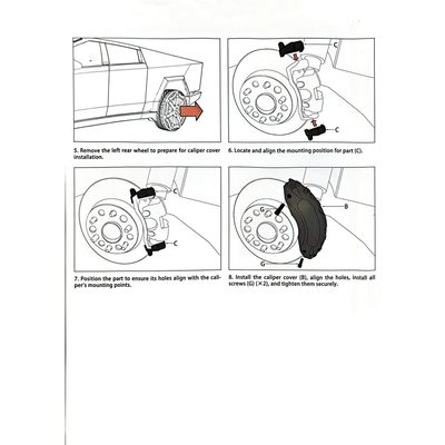 Caliper Cover Kit for Tesla Cybertruck