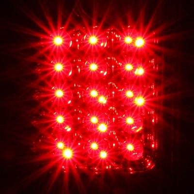 2008-2016 Ford F-250/350/450/550 Super Duty LED Tail Lights Chrome/Red Clear